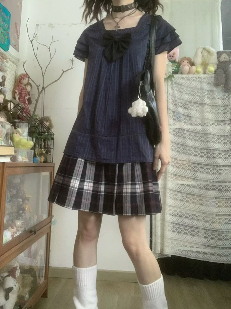 Street Fashion Japan - Vintage Japanese Style Two Piece Set