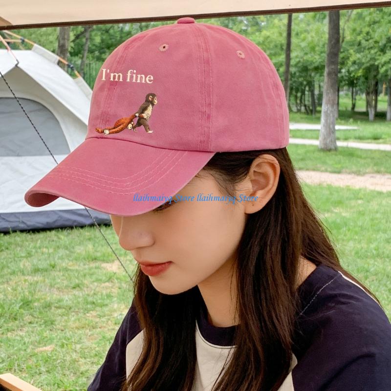 Baseball Cap Fitted - 573B Lovely Monkey Pattern Baseball Hat