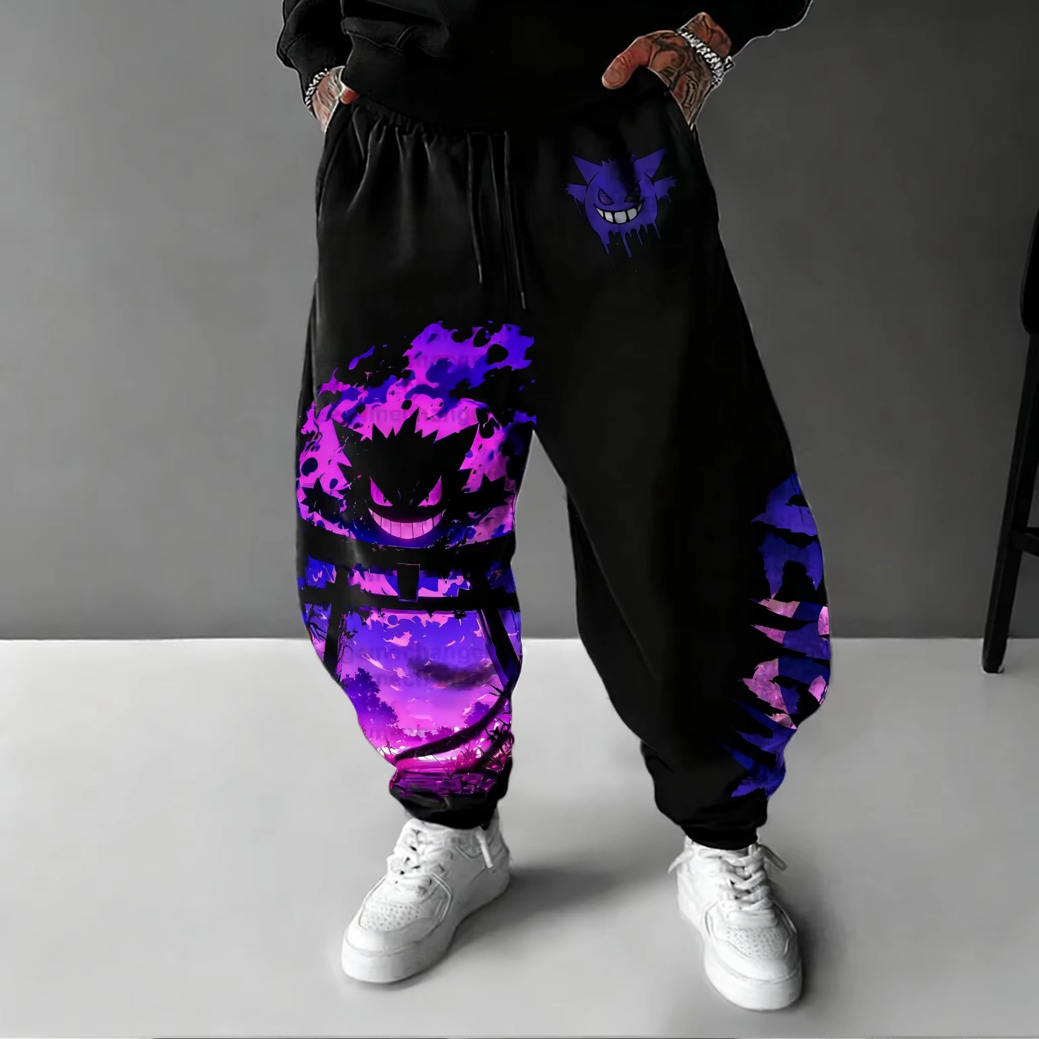 Street Fashion Baggy - Y2K 2026 Pokemon Gengar Cotton Sweetpants