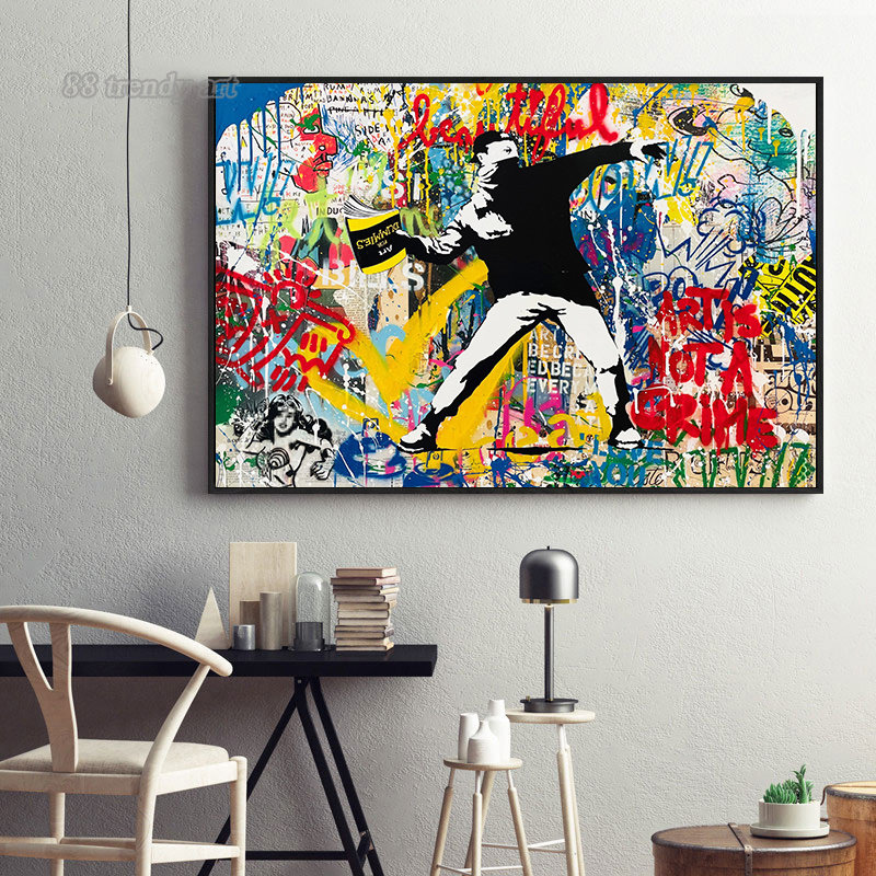 Banksy Street Wall Art Posters - Street Fashion Poster ulasan dan harga