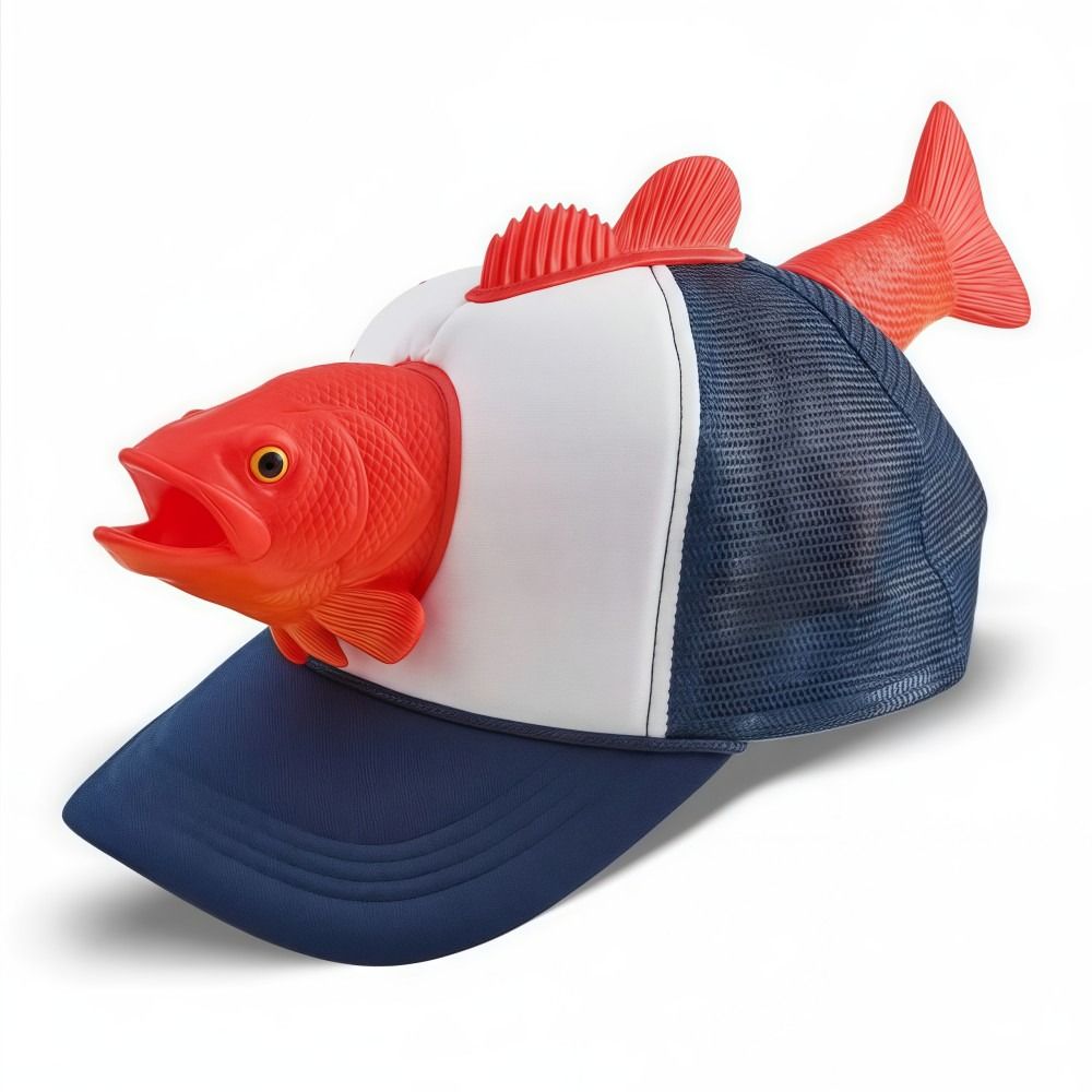 Funny 3D Fish Animal Trucker H - Baseball Cap Fitted ulasan dan harga