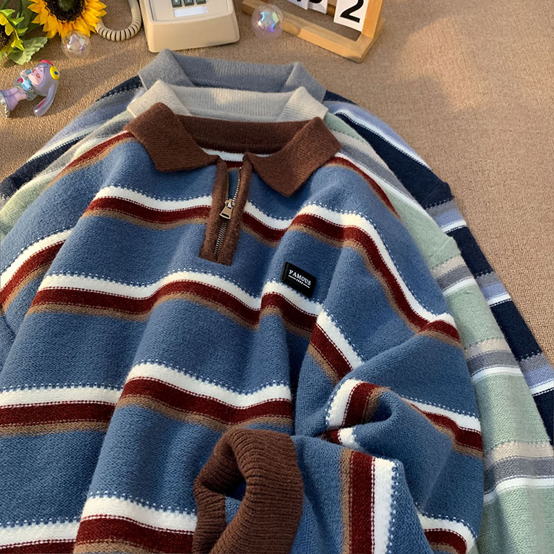 Japan Men's Y2K Knitted Warm P - Street Fashion Japan ulasan dan harga