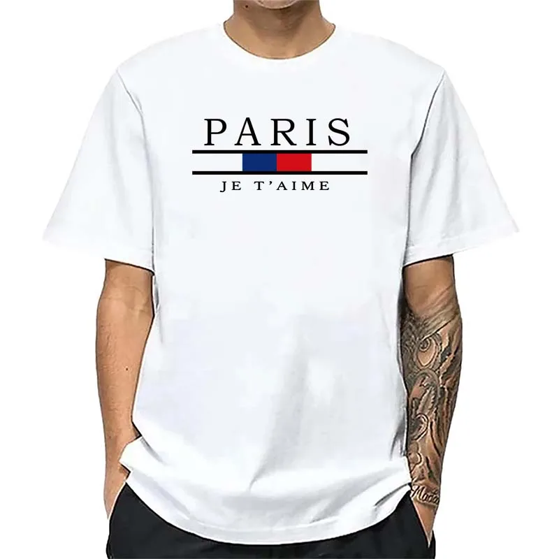 Paris Graphic Print T-shirts M - Street Fashion In Paris ulasan dan harga