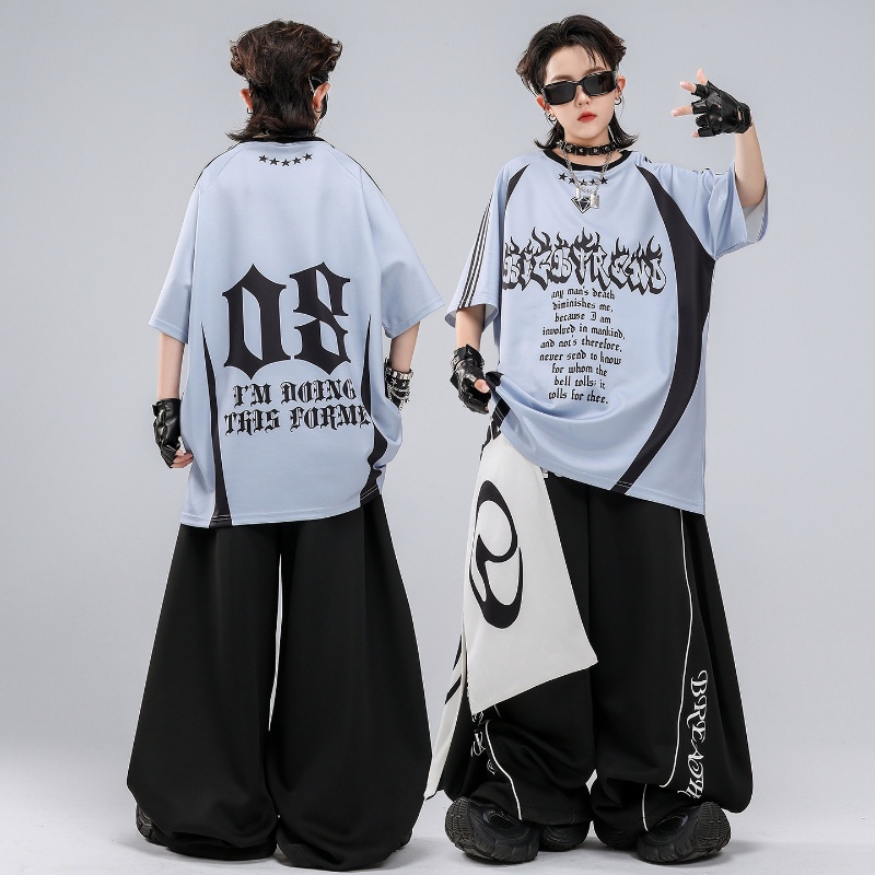 Hip Hop K-pop Red T Shirt Bagg - Street Fashion Boy ulasan dan harga