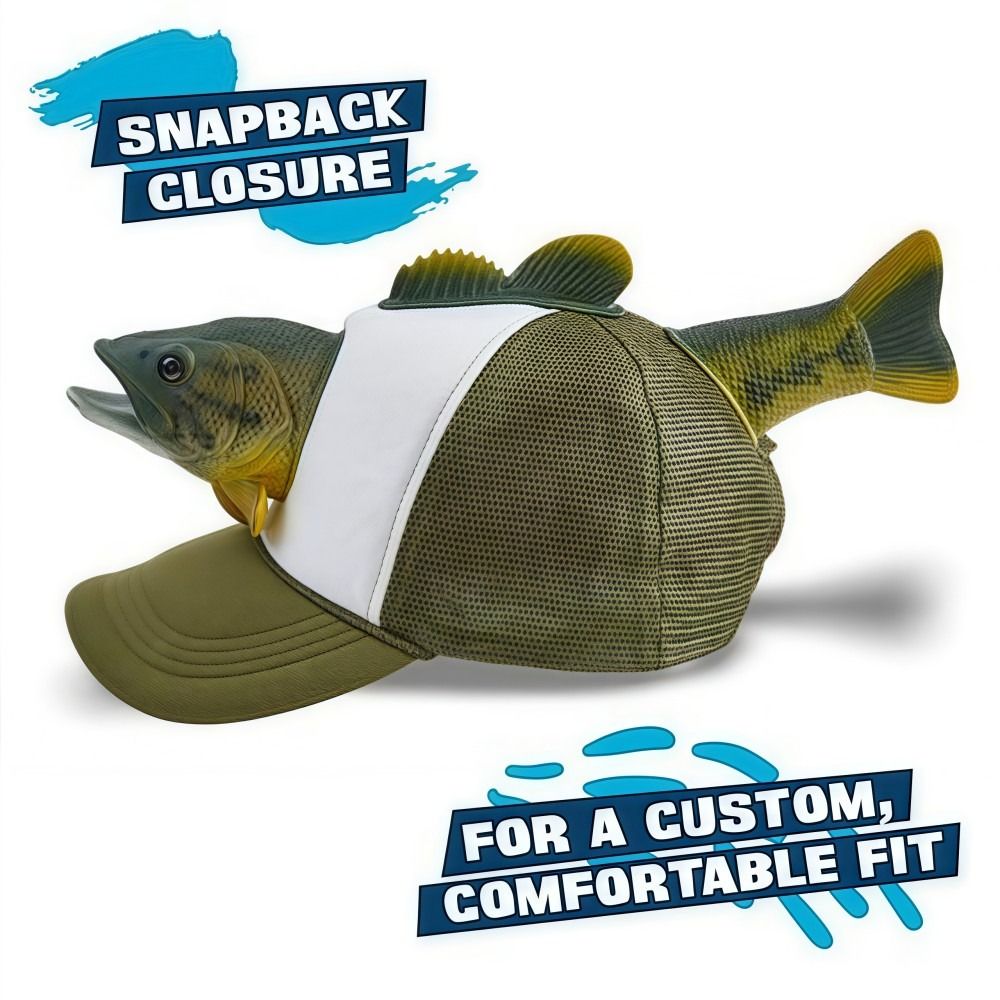 Funny 3D Fish Animal Trucker H - Baseball Cap Fitted ulasan dan harga