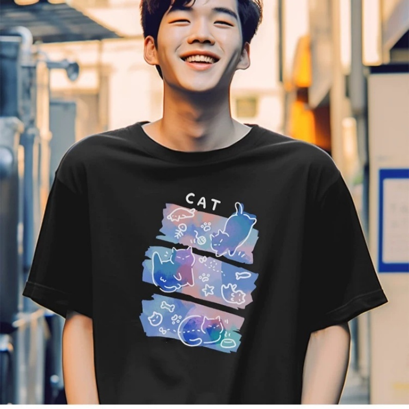 ZAZOMDE Manga Print Men's Over - Street Fashion Japan 2025 ulasan dan harga