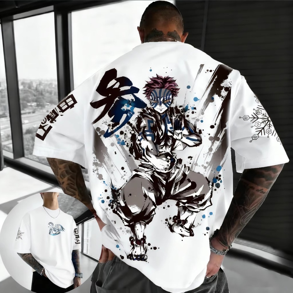 Summer Plus Size Demon Slayer  - Street Fashion Japan ulasan dan harga