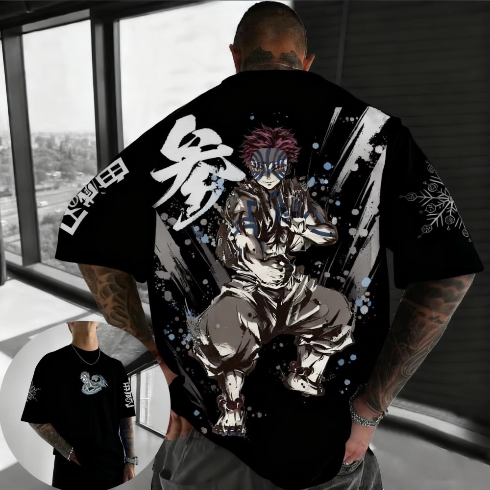 Summer Plus Size Demon Slayer  - Street Fashion Japan ulasan dan harga
