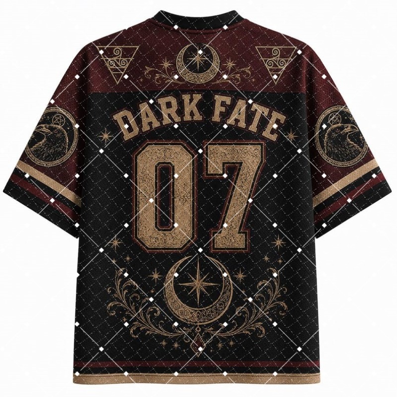 Dark Fate Witch Raven Print V‑ - Street Fashion Baggy ulasan dan harga