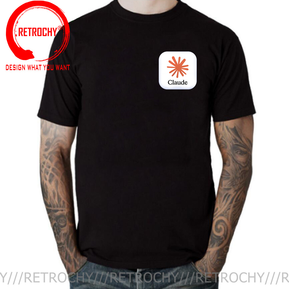 Claude AI Logo T Shirt Funny M - Street Fashion Brand Logo ulasan dan harga