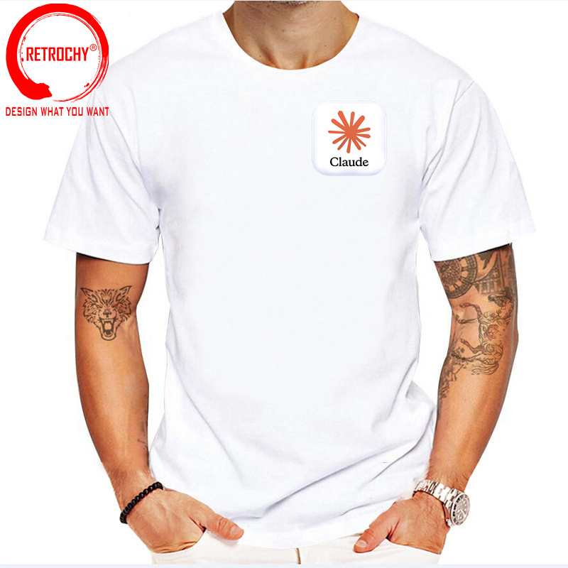 Claude AI Logo T Shirt Funny M - Street Fashion Brand Logo ulasan dan harga