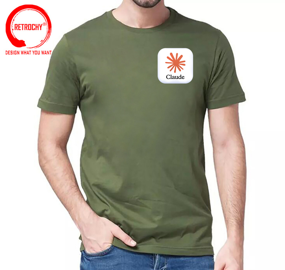 Claude AI Logo T Shirt Funny M - Street Fashion Brand Logo ulasan dan harga