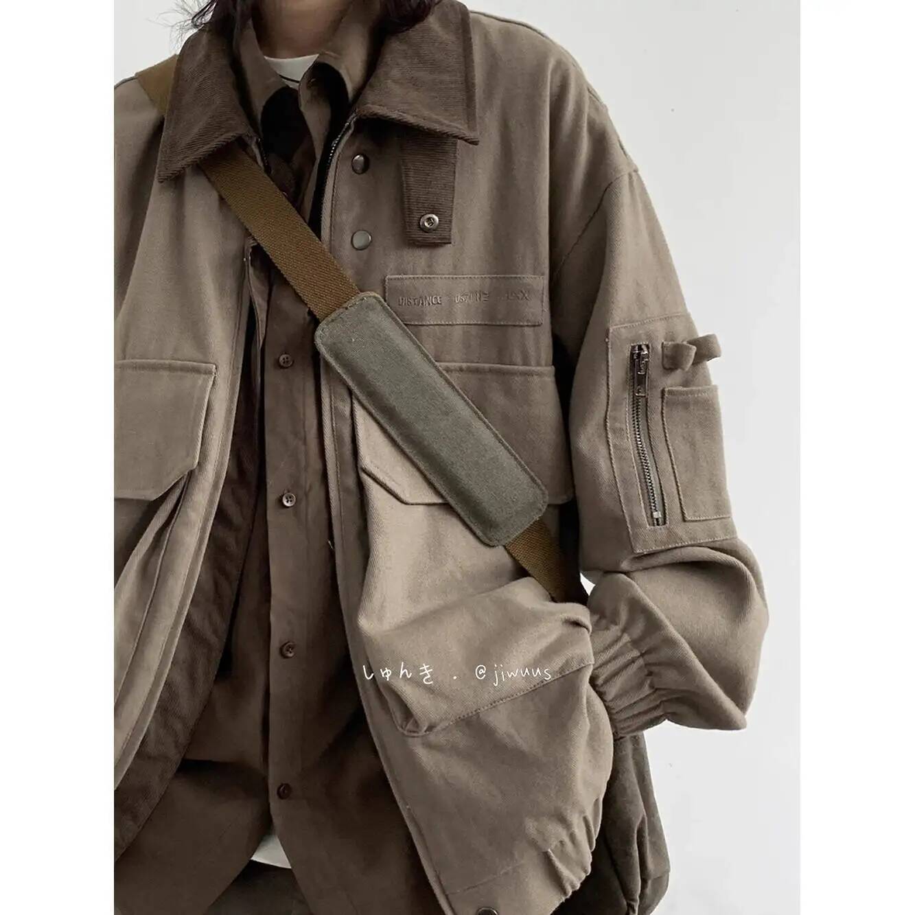 Man Jacket Spring Autumn Loose - Street Fashion Jacket Men ulasan dan harga
