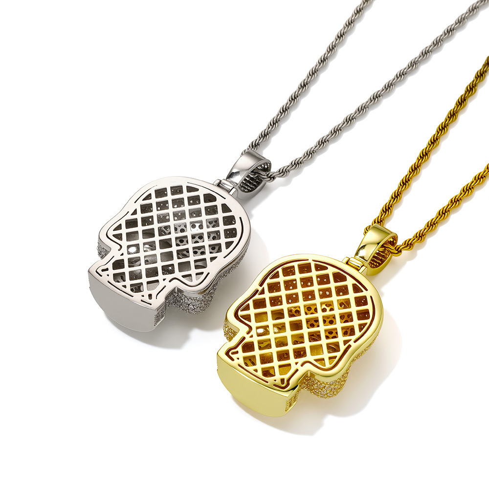 Iced Out Skull Pendant Necklac - Fashion Street Singapore ulasan dan harga