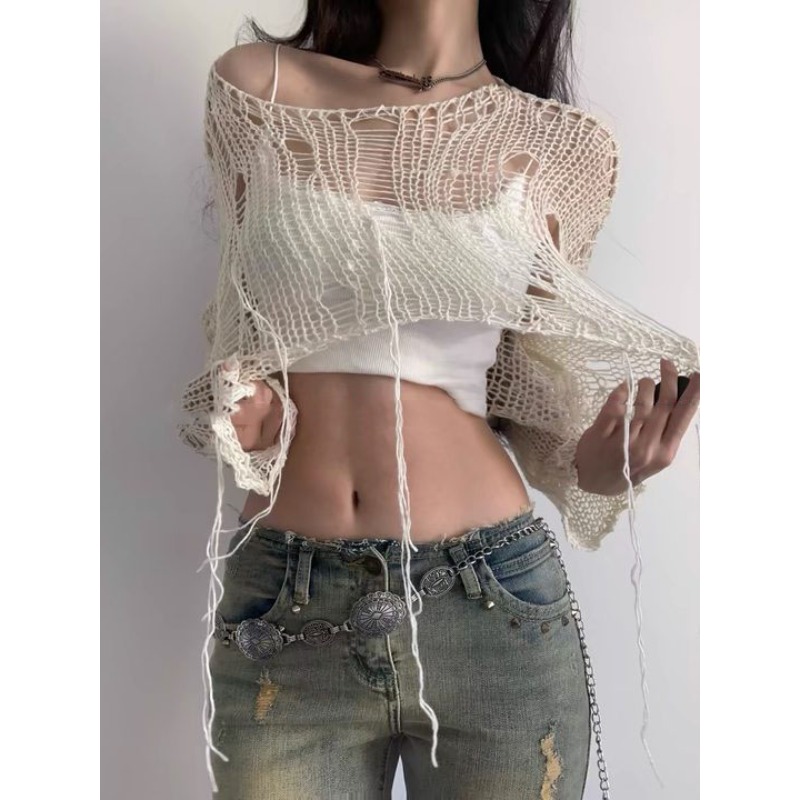 Deeptown Y2K Women's Knit Tshi - Street Fashion Japan ulasan dan harga