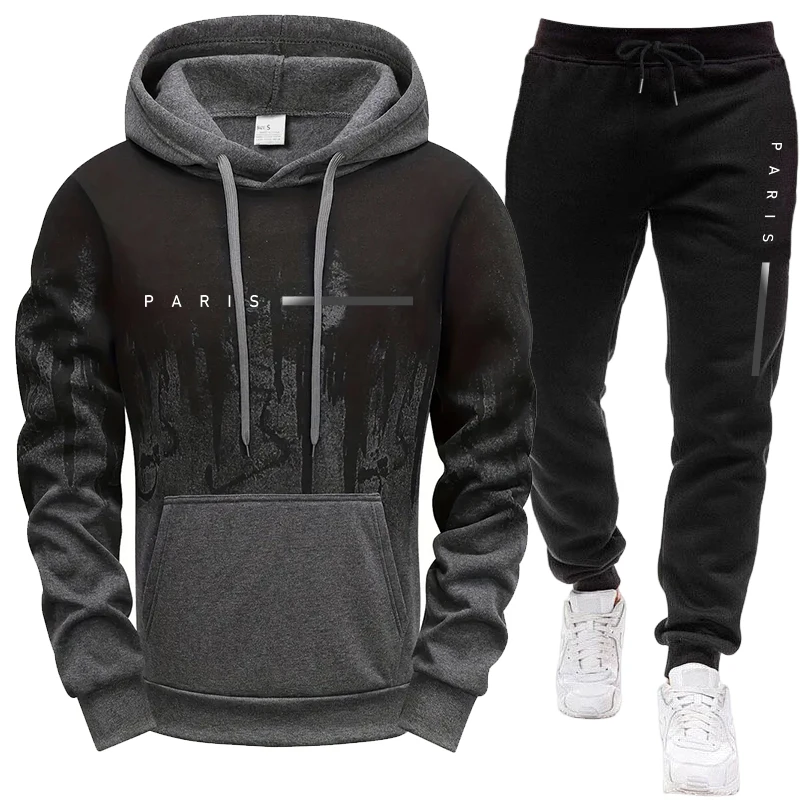 Men's Set/Hoodie/Pants Paris N - Street Fashion In Paris ulasan dan harga