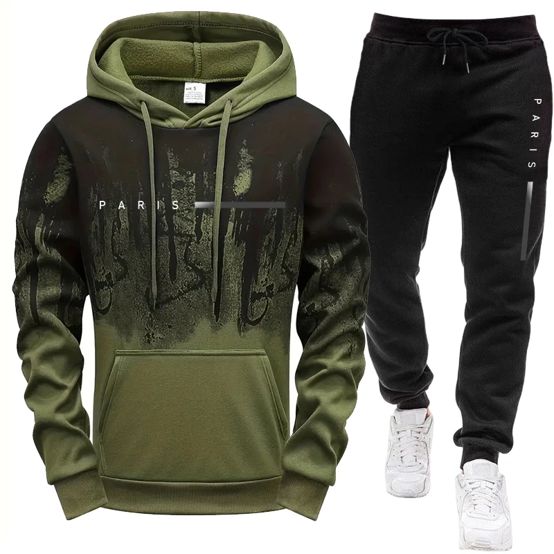 Men's Set/Hoodie/Pants Paris N - Street Fashion In Paris ulasan dan harga