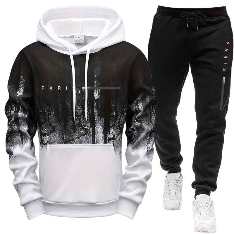 Men's Set/Hoodie/Pants Paris N - Street Fashion In Paris ulasan dan harga
