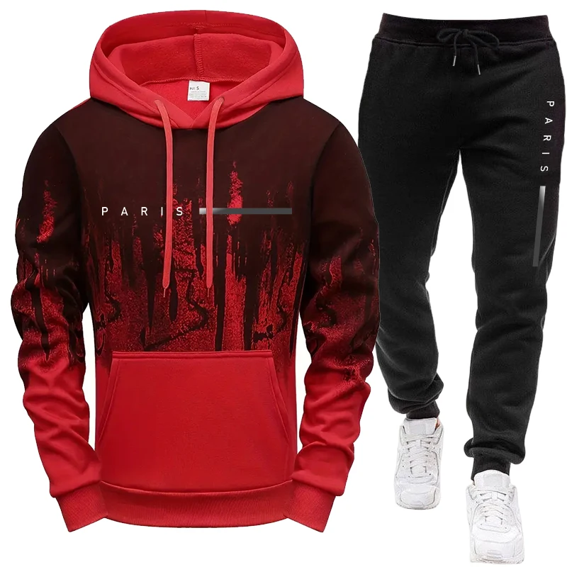 Men's Set/Hoodie/Pants Paris N - Street Fashion In Paris ulasan dan harga