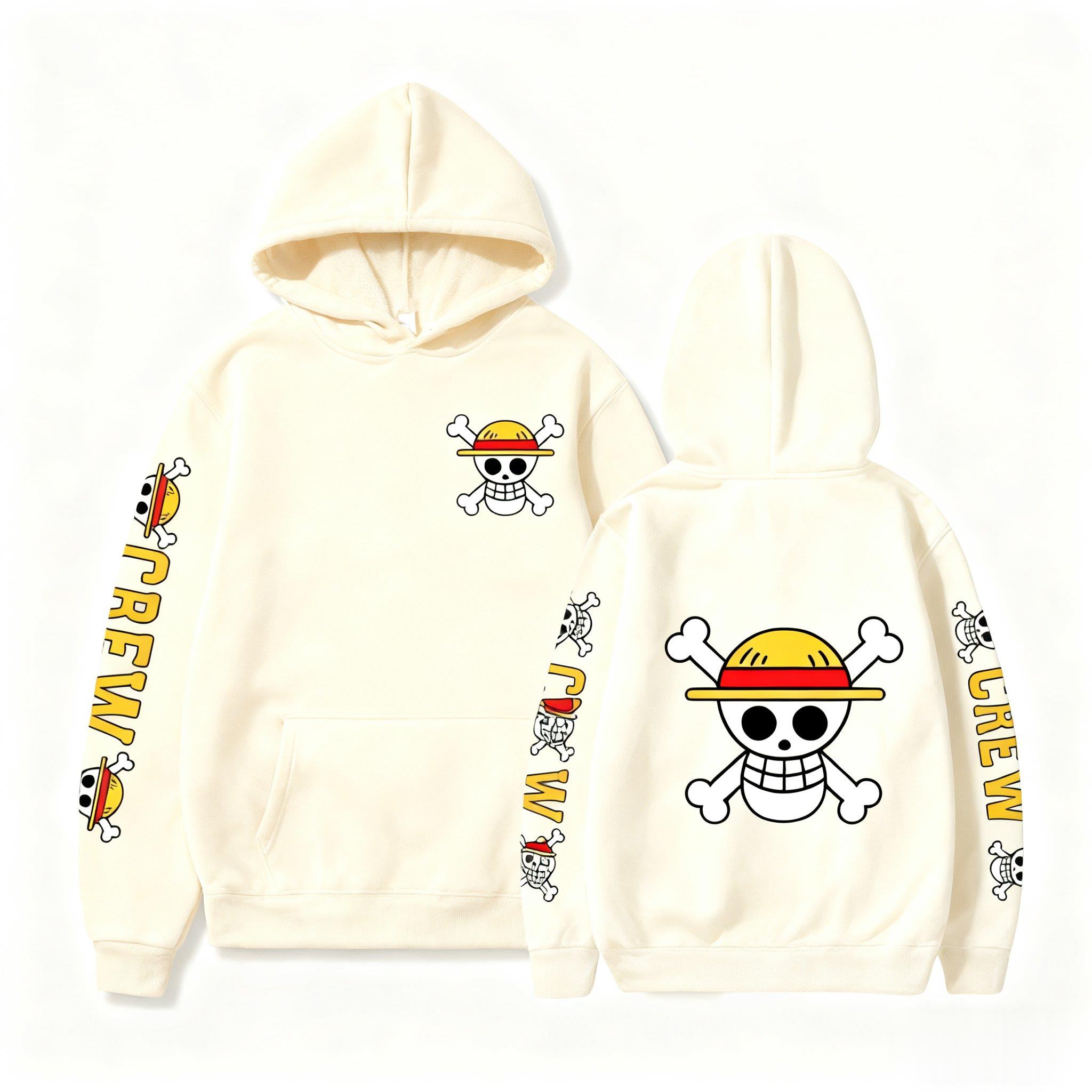 One Piece Skull Print Hoodie M - Street Fashion Jacket Men ulasan dan harga
