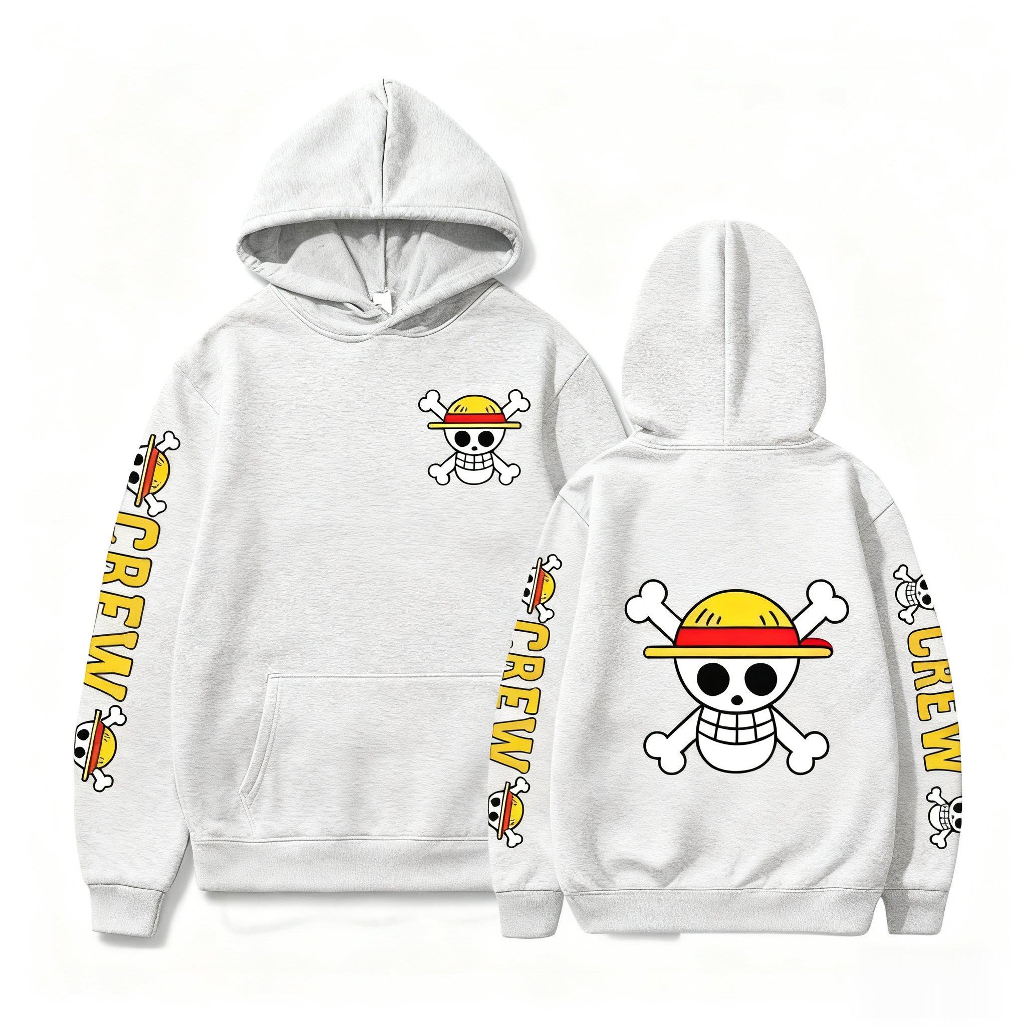 One Piece Skull Print Hoodie M - Street Fashion Jacket Men ulasan dan harga