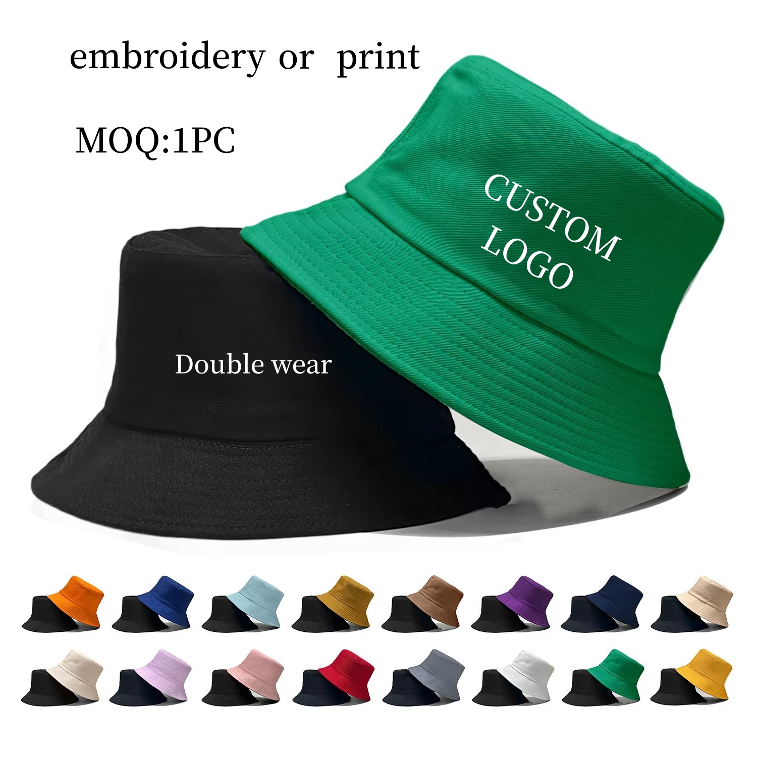 Custom Logo Double Side Fisher - Baseball Cap Fitted ulasan dan harga