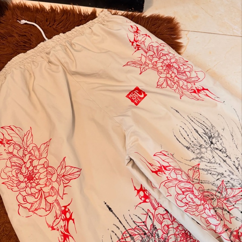 Harajuku Red Spider Lily Print - Street Fashion Japan ulasan dan harga