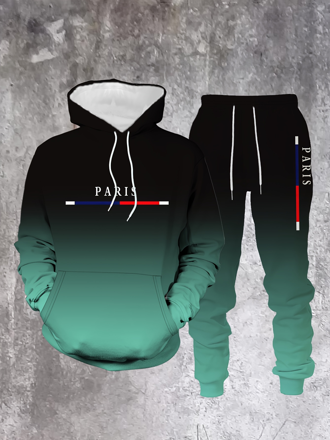 Gradient Color Paris Tracksuit - Street Fashion In Paris ulasan dan harga