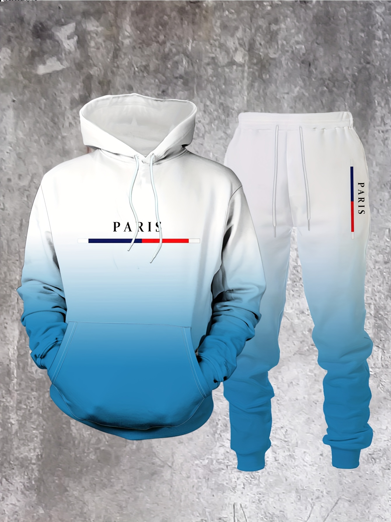 Gradient Color Paris Tracksuit - Street Fashion In Paris ulasan dan harga