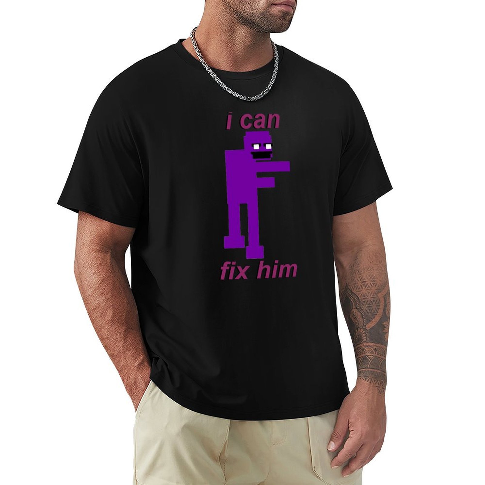 Purple Guy I can fix him T-Shi - Street Fashion For Short Guys ulasan dan harga