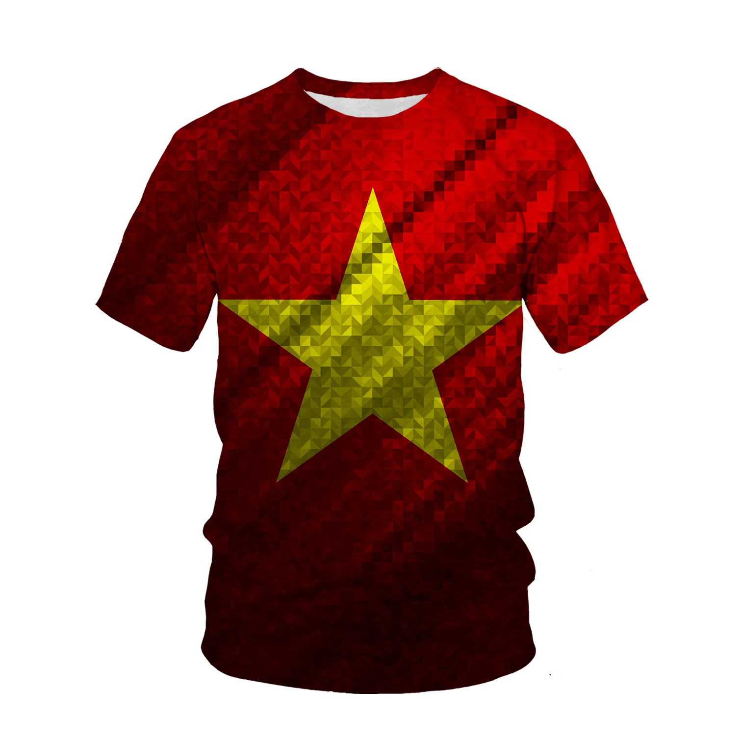 Vietnam Flag Pattern 3d Printe - Street Fashion In Vietnam ulasan dan harga