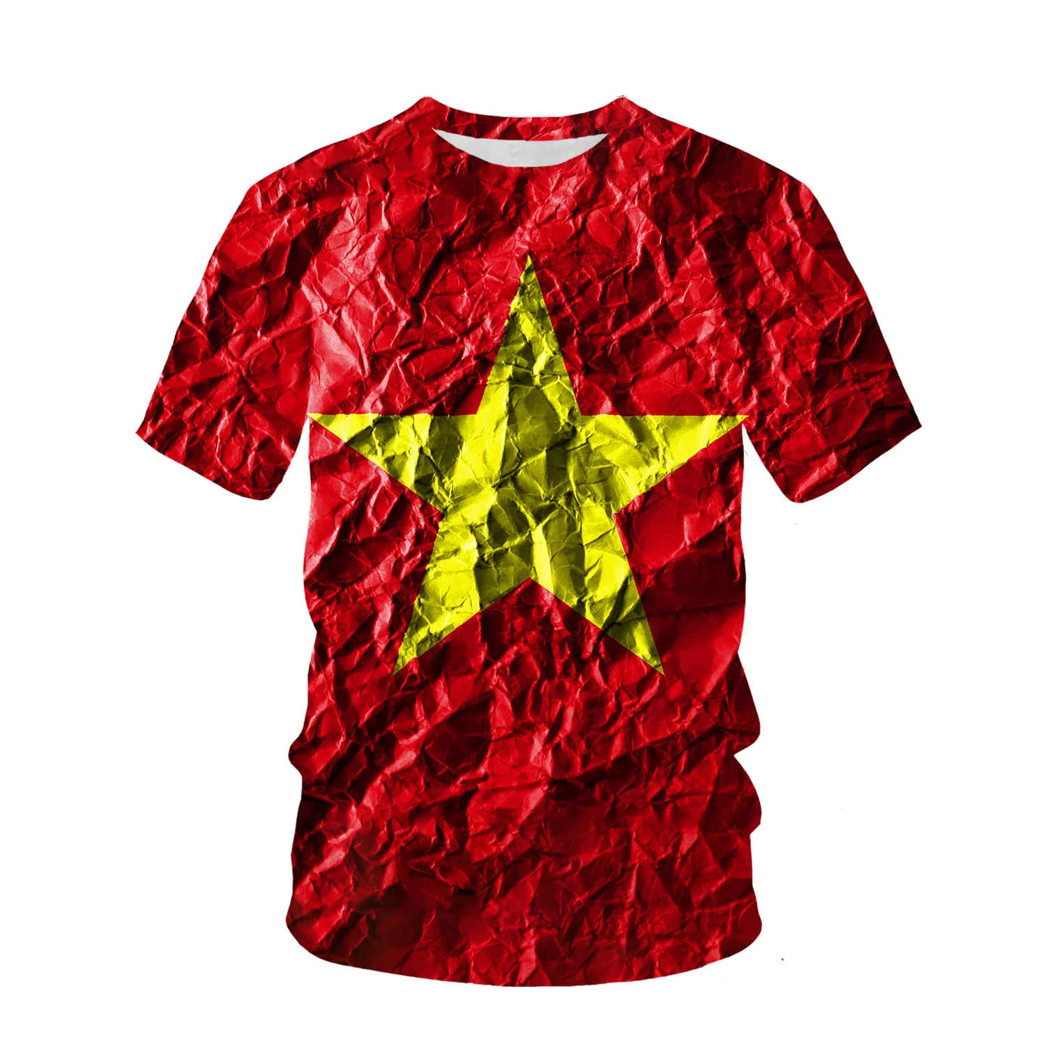 Vietnam Flag Pattern 3d Printe - Street Fashion In Vietnam ulasan dan harga