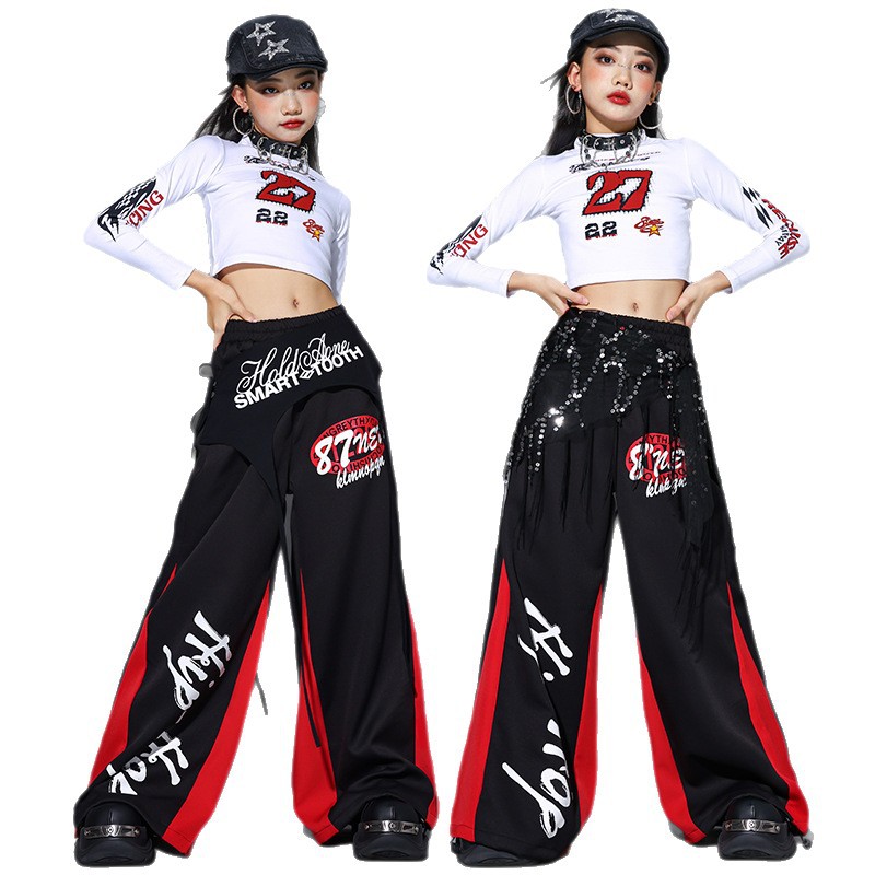 2025 Jazz Dance Clothes Girls  - Street Fashion Outfit Girl ulasan dan harga