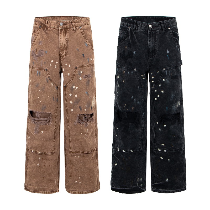 American Retro High Street Rip - Street Fashion Japan ulasan dan harga